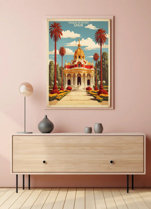 Parque de Retiro Vintage Travel Poster