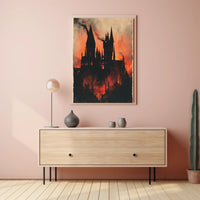 Enchanted Castle Silhouette Poster PosterGoat