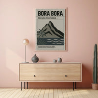 Bora Bora Modern Minimalist Travel Poster
