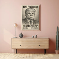 Donald Trump Enduring Leadership Engraved Portrait Poster