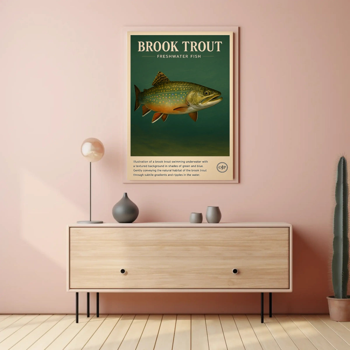 Brook Trout Freshwater Fish Poster