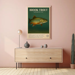 Brook Trout Freshwater Fish Poster