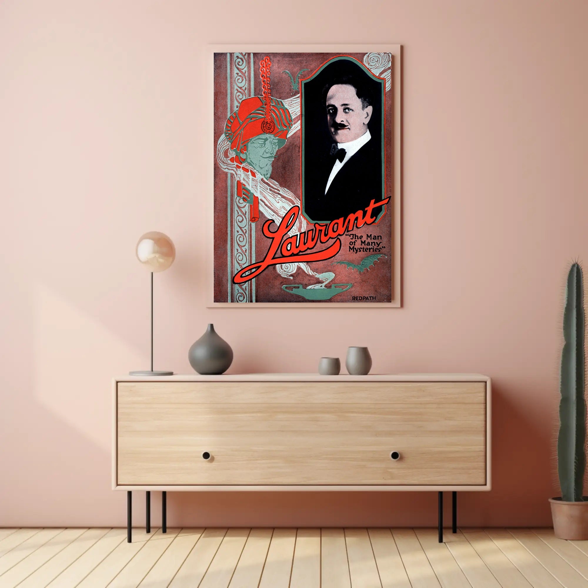 Laurant's Enigmatic Vintage Illusionist Magic Show Poster - Artistic Poster