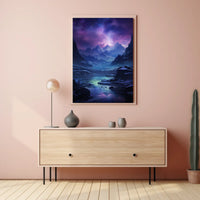 Celestial Mountain Landscape Poster