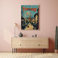 Vintage Florence Cityscape with Dome Travel Poster
