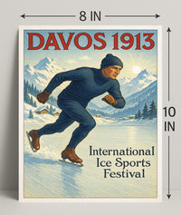 Davos 1913 International Ice Sports Festival Poster PosterGoat