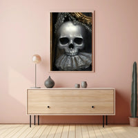 Eerie Skull with Ornate Collar: Abstract or Artistic Poster PosterGoat