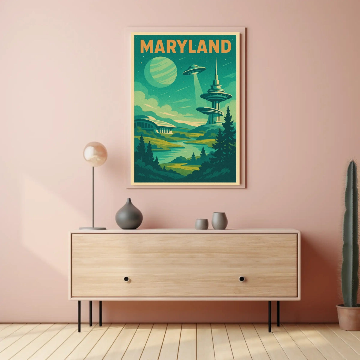 Maryland Futuristic Landscape Poster