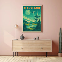 Maryland Futuristic Landscape Poster