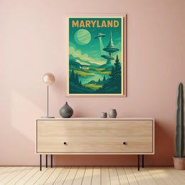 Maryland Futuristic Landscape Poster