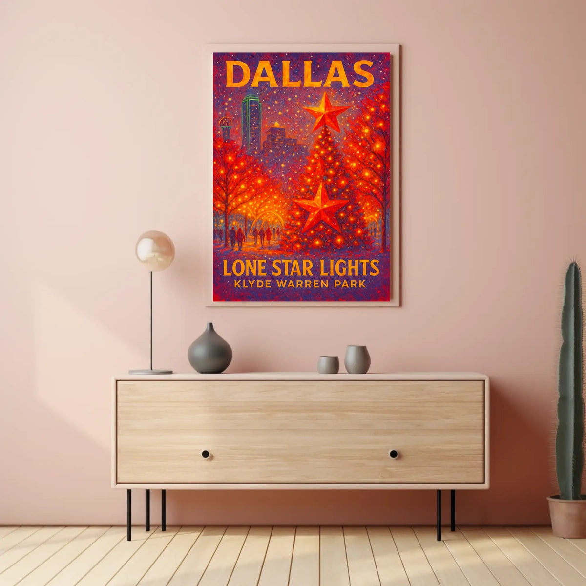 Lone Star Lights At Klyde Warren Park Poster