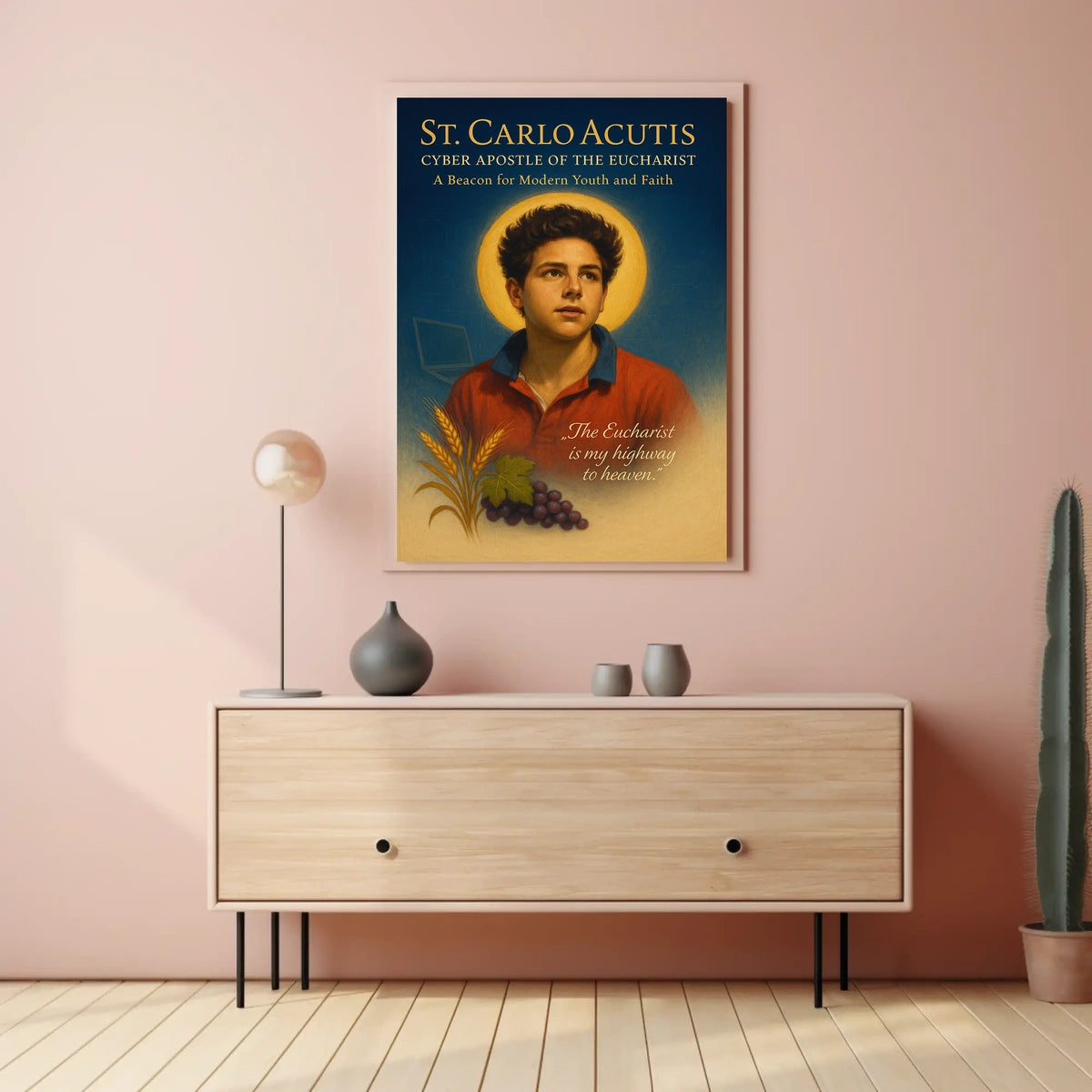 St. Carlo Acutis Cyber Apostle of the Eucharist Poster