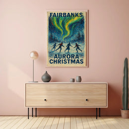 Fairbanks Aurora Christmas Poster