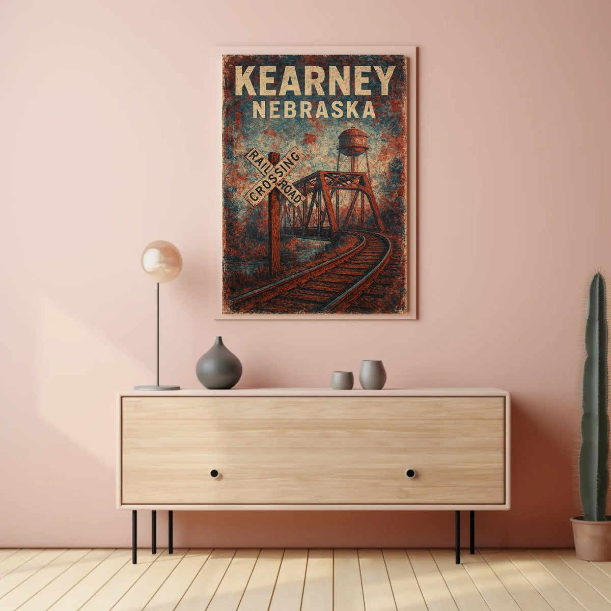 Kearney Railroad Nostalgia Vintage Americana Poster