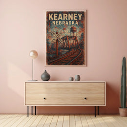 Kearney Railroad Nostalgia Vintage Americana Poster