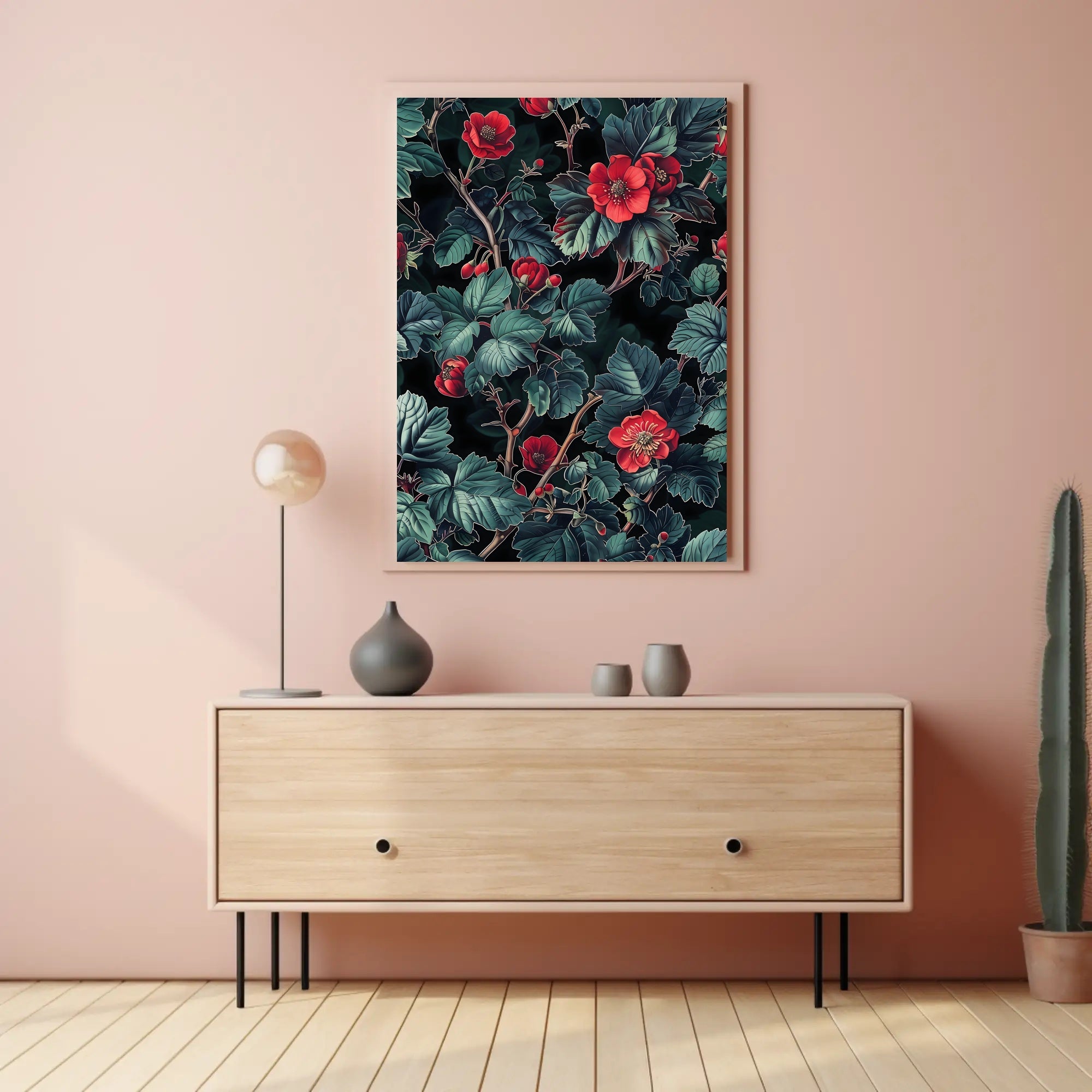 Floral Elegance Botanical Artwork: Artistic Poster