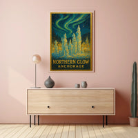 Northern Glow Anchorage Poster