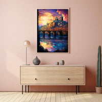 Enchanted Castle Gothic Spires Travel Poster
