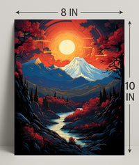 Majestic Mountain Sunset Poster
