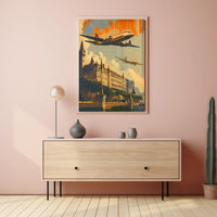 Vintage Victorian Era Architectural Landscape Poster