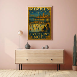Memphis Riverfront Noël Poster