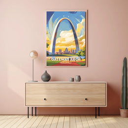 Gateway Arch in Vibrant Skyline National Park Poster