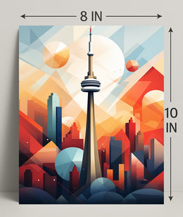 Geometric Cityscape Poster