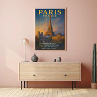 Parisian Romance: Vintage Eiffel Tower Art Print