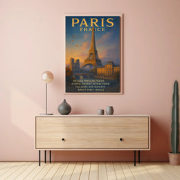 Parisian Romance: Vintage Eiffel Tower Art Print