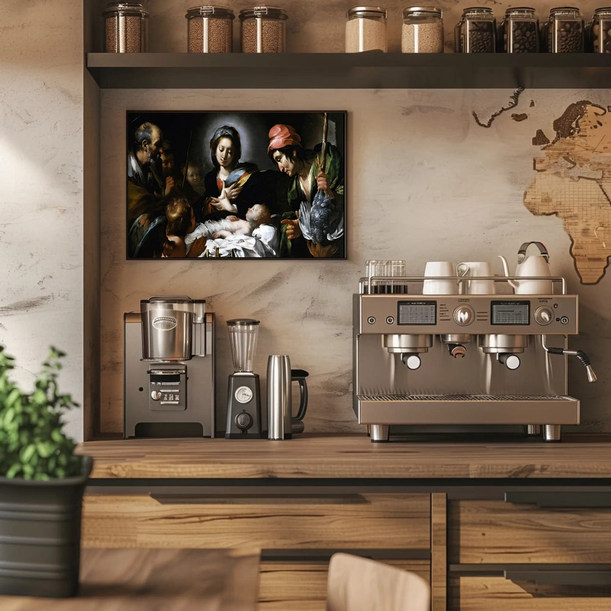Nativity Scene in Classic Baroque Religious Art Poster