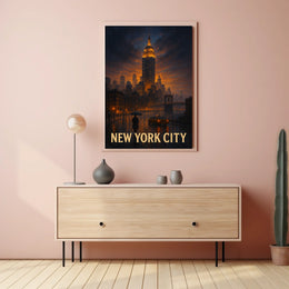 New York City at Dusk Poster