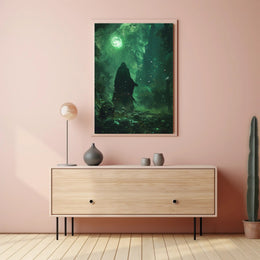 Mysterious Sorcerer in Enchanted Forest Fantasy or Mythology Poster PosterGoat
