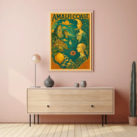 Amalfi Coast Artistic Tribute Poster