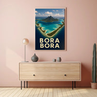 Bora Bora: Serene Aerial View Travel Poster PosterGoat