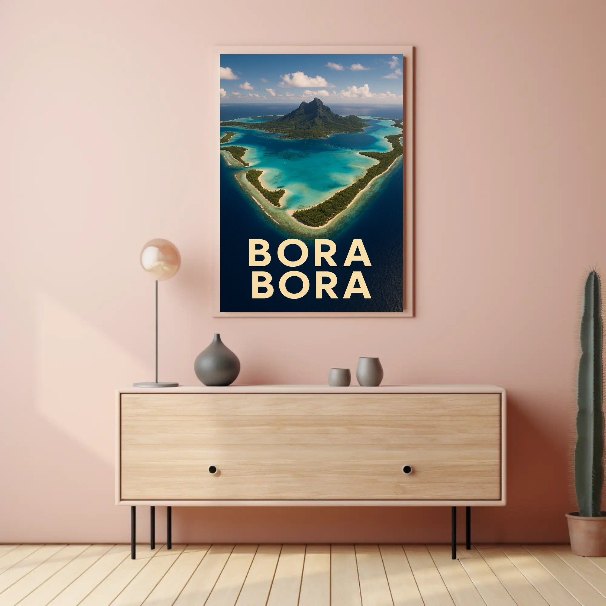 Bora Bora: Serene Aerial View Travel Poster PosterGoat
