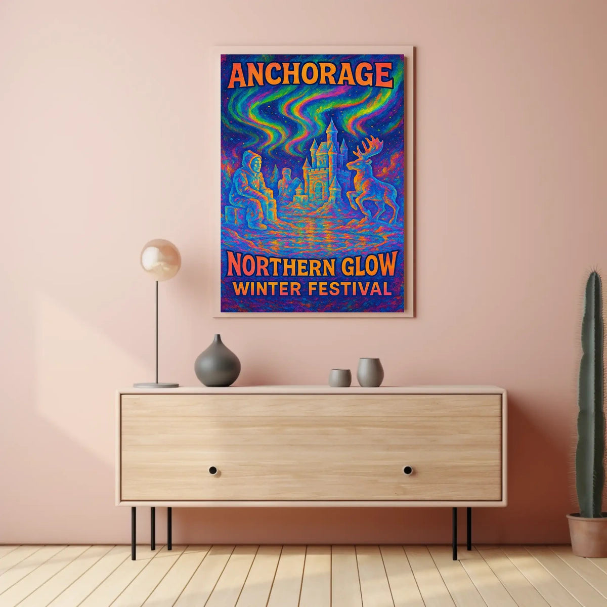 Anchorage Northern Glow Winter Festival Poster