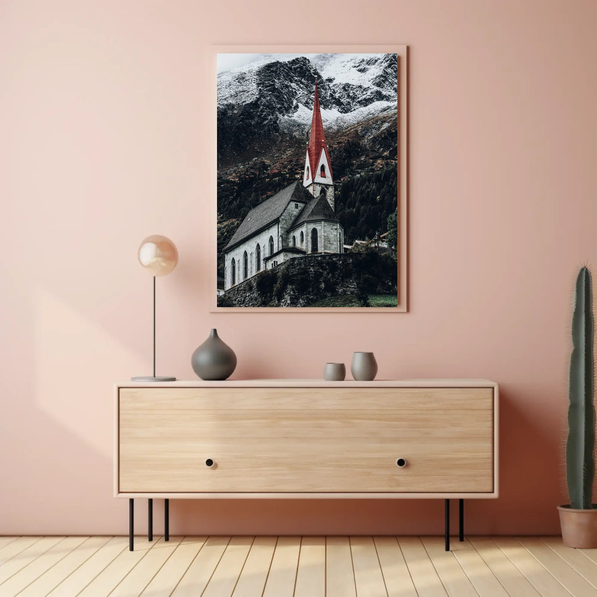 Alpine Church In Winter Poster