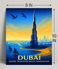 Dubai Where Tradition Meets Innovation Poster PosterGoat