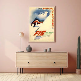 1950 World Ski Championships Poster