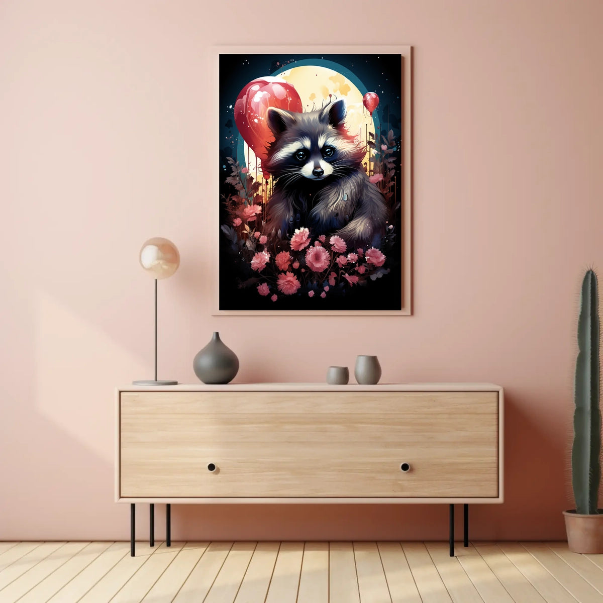 Moonlit Mischief Poster Moonlight Wall Art For Living Rooms