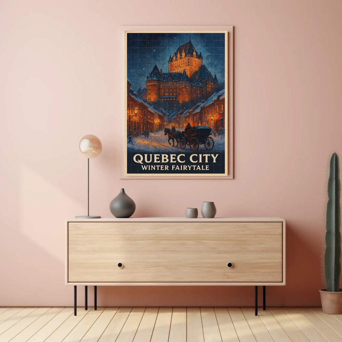 Quebec City Winter Fairytale Poster
