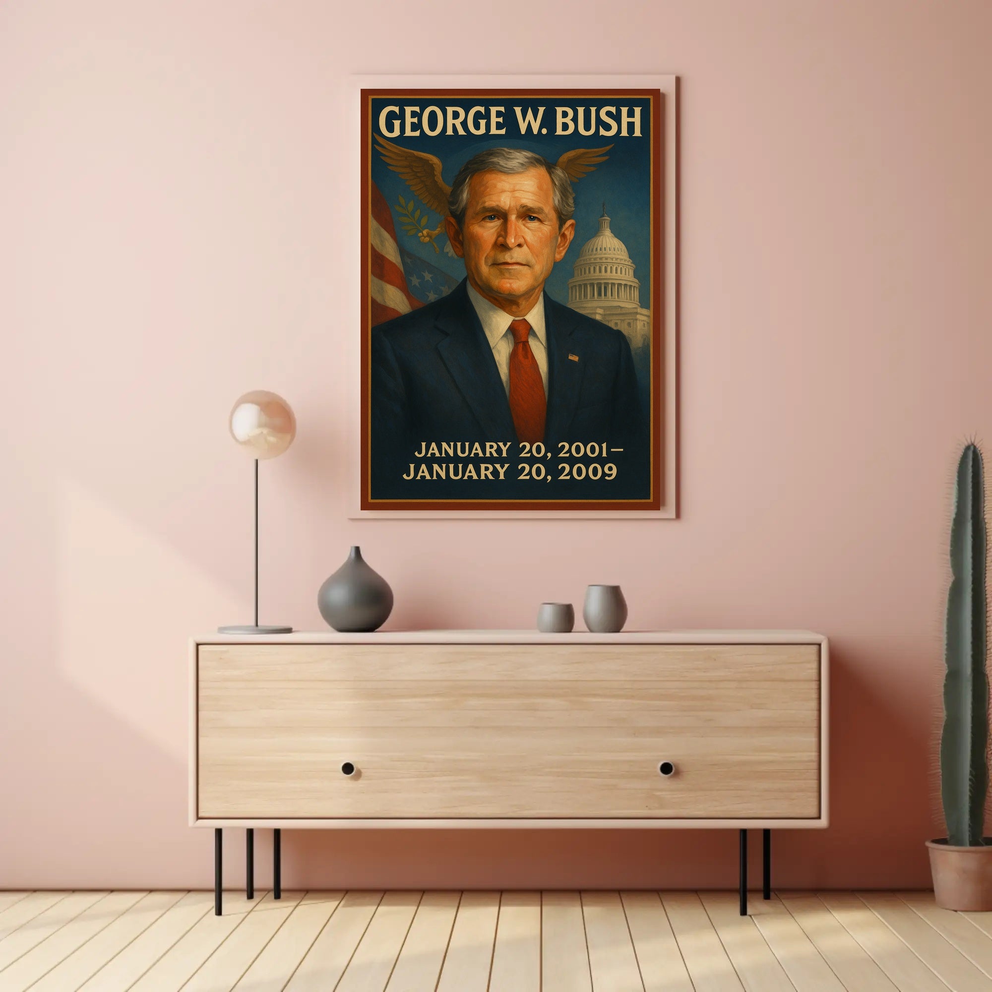 George W. Bush Presidential Term Overview Poster