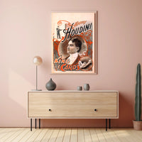 Harry Houdini Magic Performer Vintage Historical Poster
