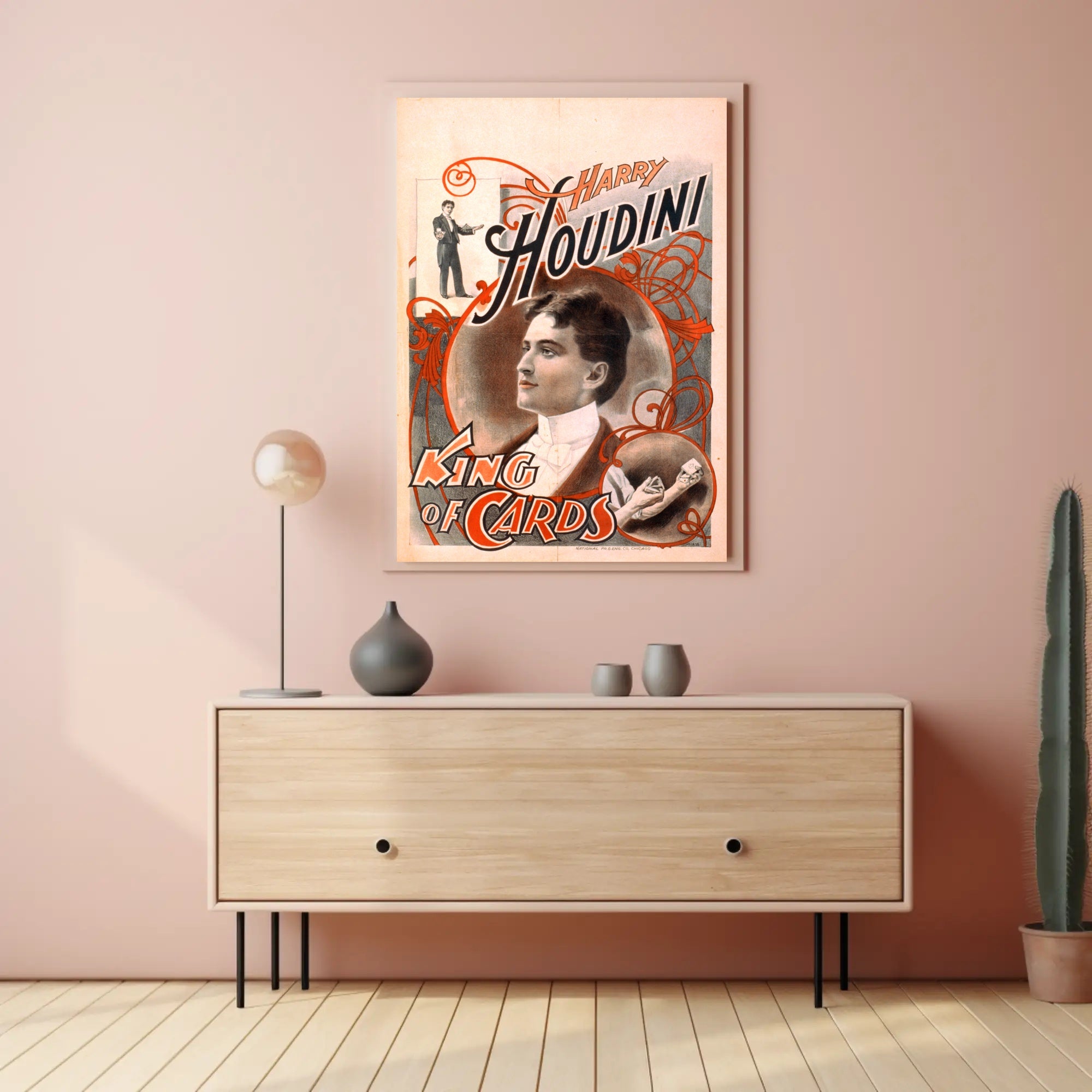 Harry Houdini Magic Performer Vintage Historical Poster