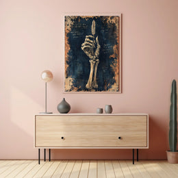 Skeletal Hand with Feather Artistic, Pop Culture Poster