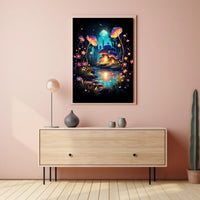 Enchanted Mushroom Grove Poster