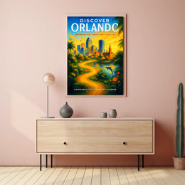 Discover Orlando Poster PosterGoat