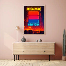 Broadway New York Urban Vibe Travel Poster