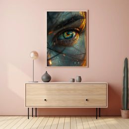 Mystical Iris: Surreal Eye Art Poster PosterGoat