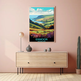 Exmoor National Park Scenic Travel Poster Print
